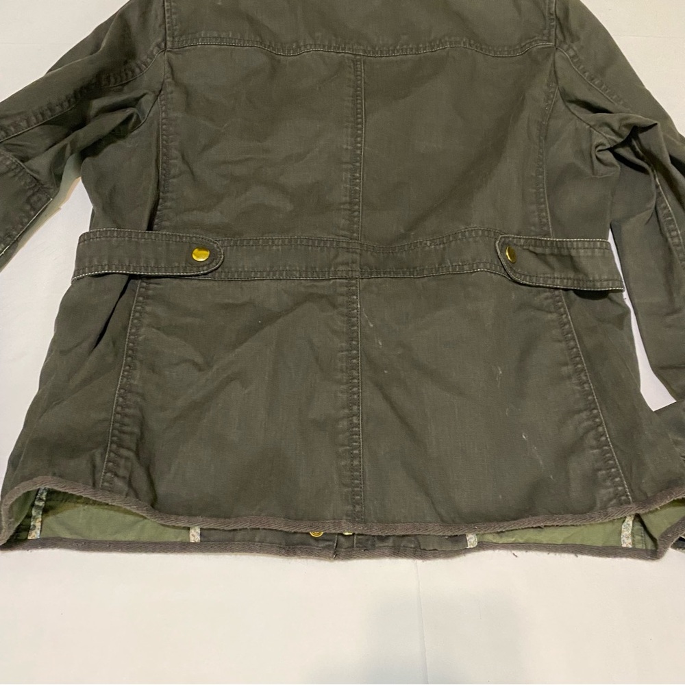 J. Crew Green Twill Field Jacket with Gold buttons - Picture 11 of 15
